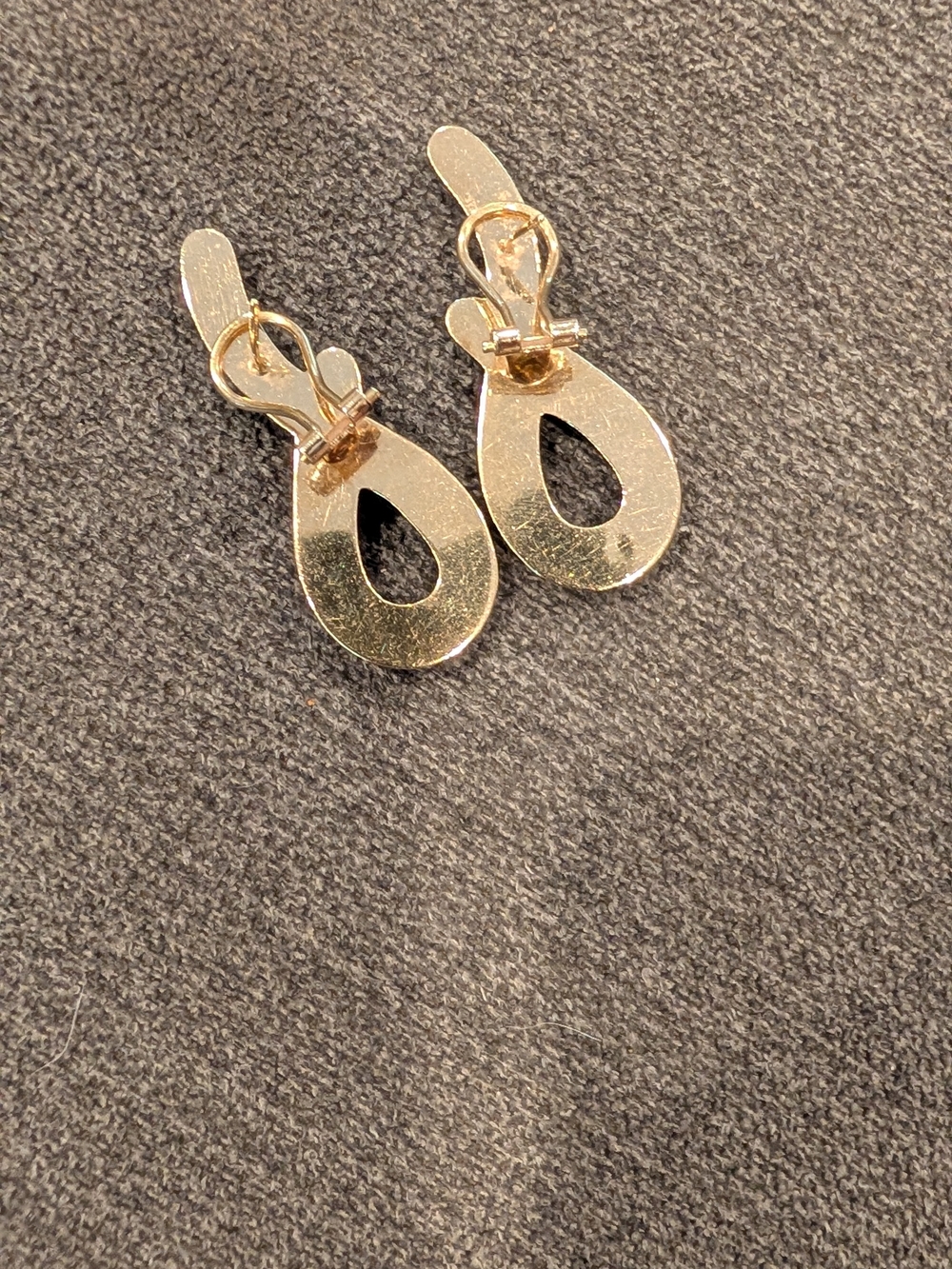Gold Twisted Loop Drop Earrings - Women's Jewelry - Picture 2 of 2